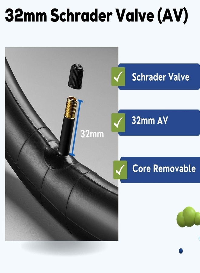Corki Cycles 20x4.0 Fat Tire Tube, 20 x 4 Bike Inner Tube with 32mm Schrader Valve Heavy Duty Butyl Rubber for E-Bikes BMX Folding Bicycles - 2 Pack - Image 4