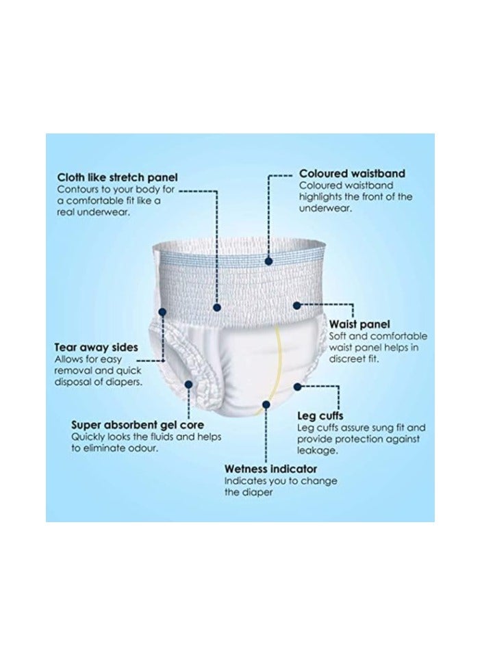 Kare In Adult Diaper Pants Style Large Waist Size 90-120cm (35"-47") 10 Pieces | Leak Proof | Wetness Indicator | High Absorbency Upto 12 Hours Protection | Elastic Waistband | Unisex Diaper - Image 3