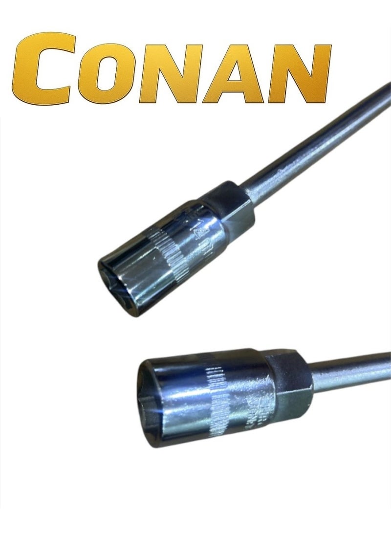 CONAN T-Handle Socket Wrench – 14mm & 17mm – High-Quality Cr-V Steel – Comfortable Grip – 200×310 mm - Image 4
