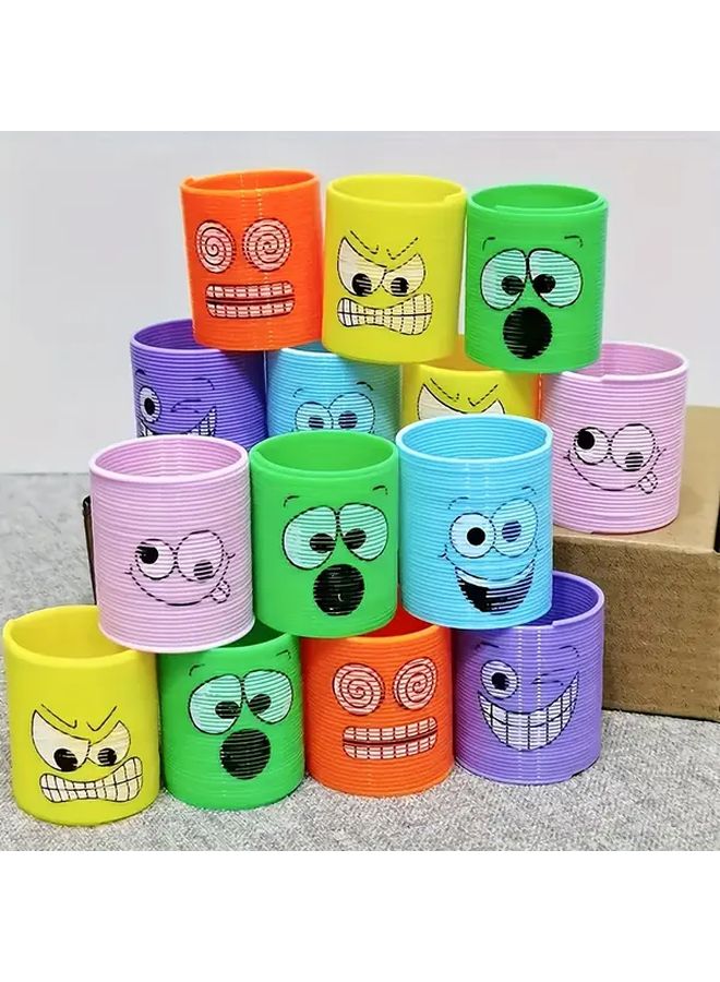 24pcs Spring Action Cartoon Toys With Colorful Faces For Party Favors And School Prizes - Image 4