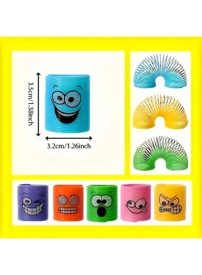 24pcs Spring Action Cartoon Toys With Colorful Faces For Party Favors And School Prizes - Image 2