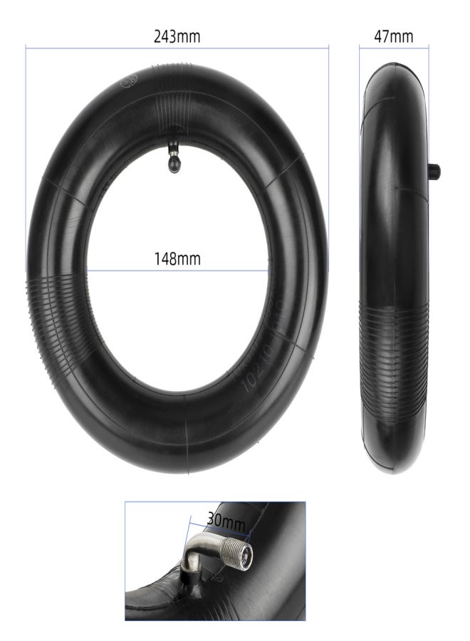 Ulip 10x3 Thickened Inner Tube Angle Valve 255x80 Electric Scooter Inner Tire Replacement Compatible with 90/65-6.5 80/65-6.5 Tires - Image 3