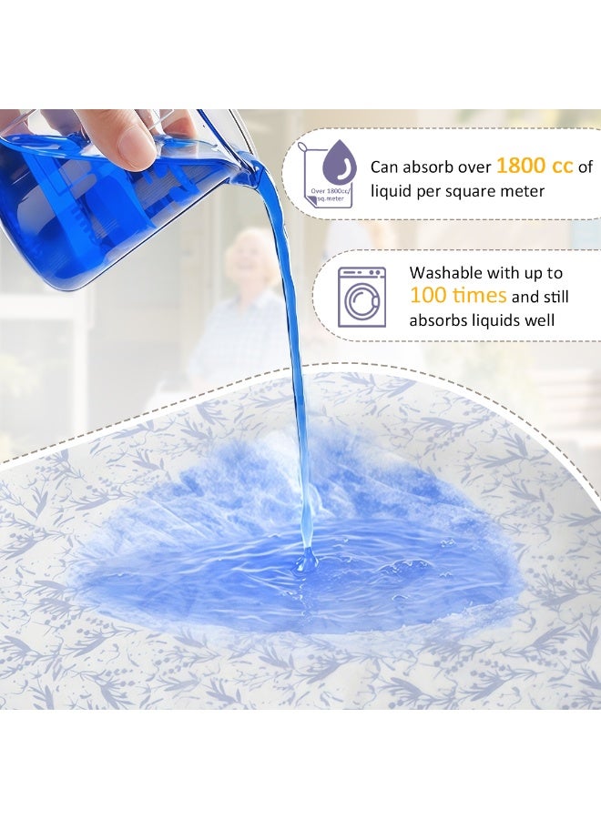 Ehucon Highly Absorbent Incontinence Waterproof Pads for Wheelchairs - Colorful Patterns for a Smile - Extra Large Washable & Reusable Seat Covers - Image 4