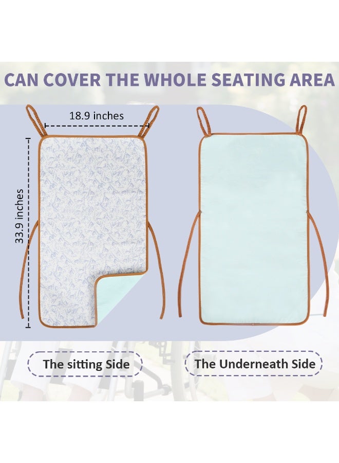 Ehucon Highly Absorbent Incontinence Waterproof Pads for Wheelchairs - Colorful Patterns for a Smile - Extra Large Washable & Reusable Seat Covers - Image 2