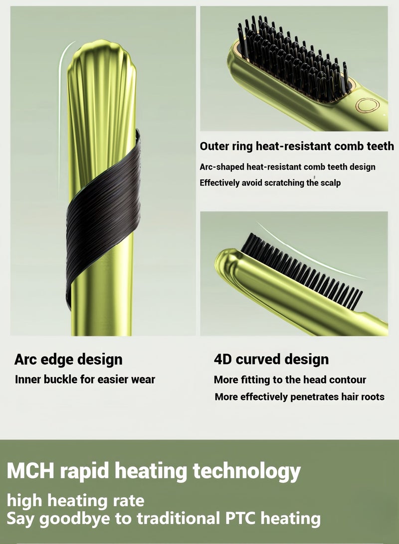 فيساليا فرشاة فرد شعر لاسلكية - فرشاة تسريح قابلة للشحن بالنوع سي بثلاث مستويات حرارة وتقنية الأيونات، لمظهر أملس في السفر والمنزل - Image 5