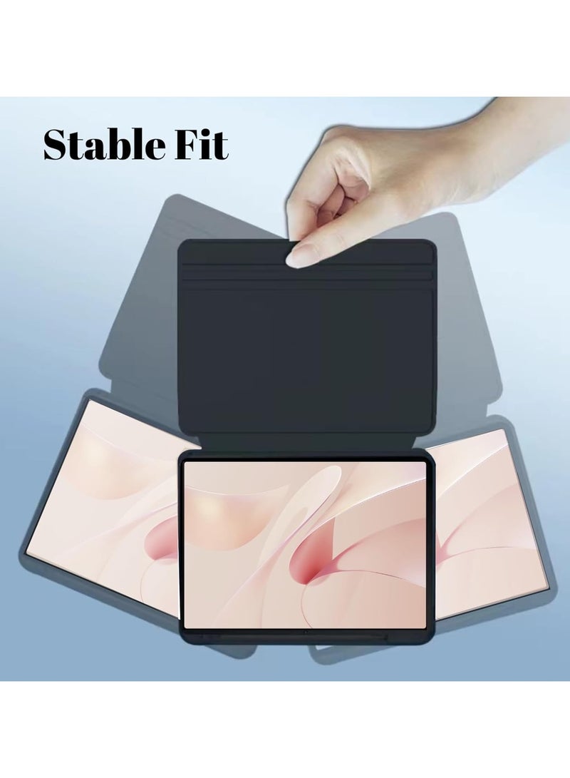 VKL Hybrid Case Compatible with Huawei MatePad 12X/Matepad Air 12" 2024 Cover, Clear Acrylic Multi-Angle Hard PC Case with Pen Holder Protective Stand Cover for Huawei MatePad 12X 12inch (Black) - Image 5
