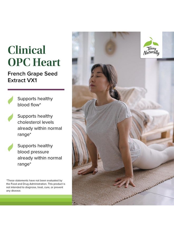 Terry Naturally Clinical OPC Heart - Heart Health Supplement with Magnesium, Vitamin B6, Grape Seed Extract - Dietary Supplement for Artery Health & Circulation - 60 Capsules (Pack of 2) - Image 3