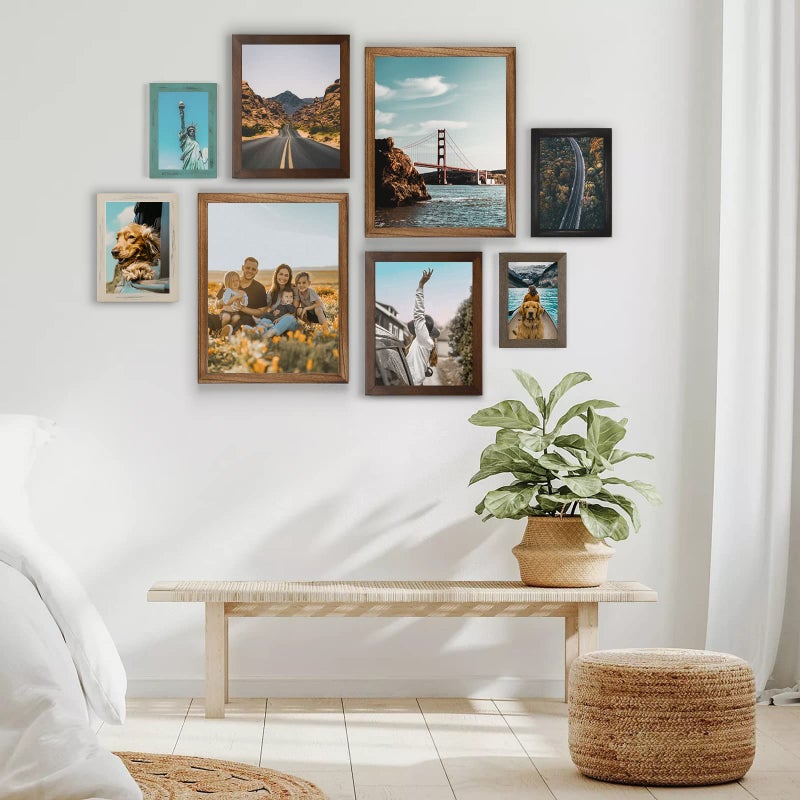 Emfogo 4x6 Picture Frame, Pack of 2 Photo Frame with Real Glass, Solid Wood Rustic Picture Frames 4x6 Display for Wall Decor (Vintage White) - Image 5