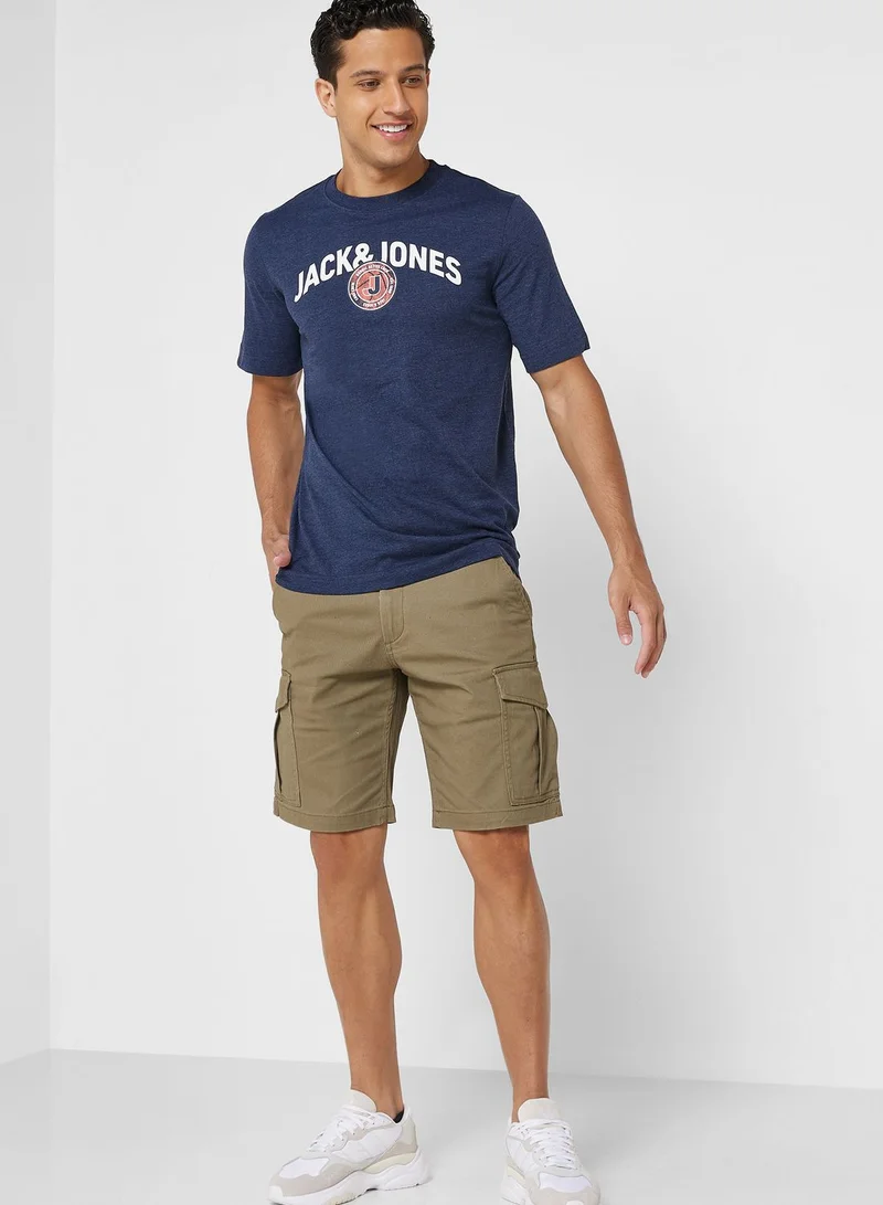 JACK & JONES Logo Print Crew Neck T-Shirt