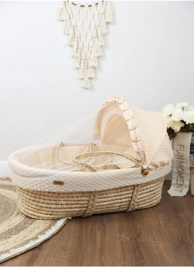 FUN MOMENT The cradle of the birth of Moses basket for children with a mosquito net  - Image 1