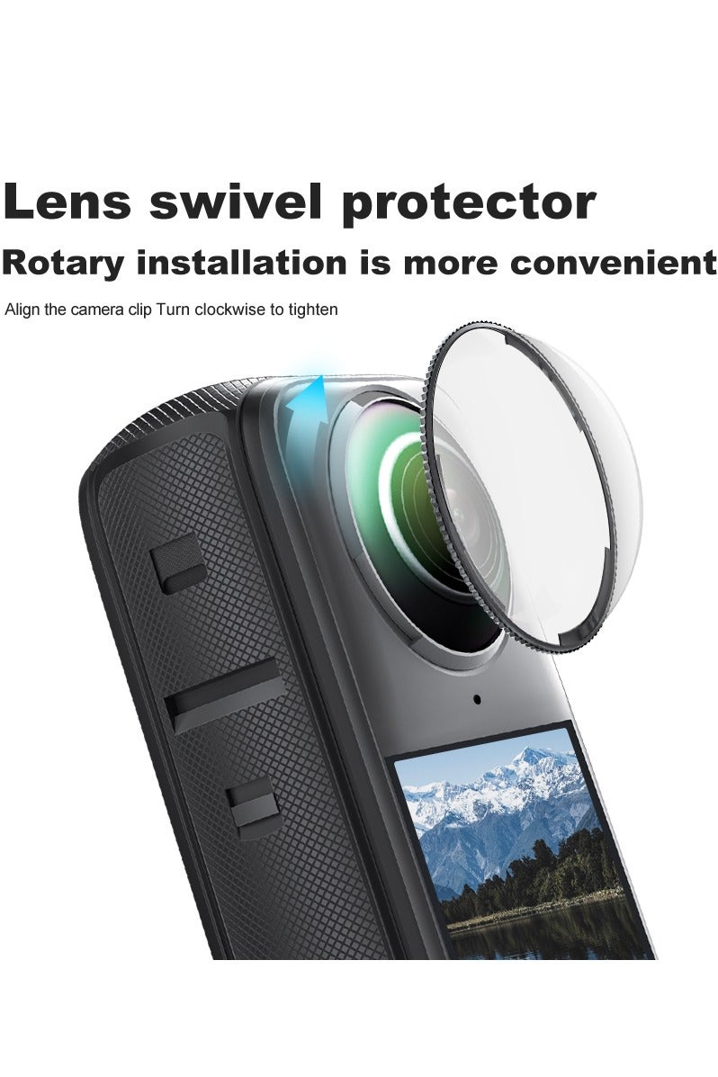 Milatech Camera Accessory Kit for Insta 360 X5 - Lens Guards, Silicone Case, Camera Case (Black, Unisex) - Image 3