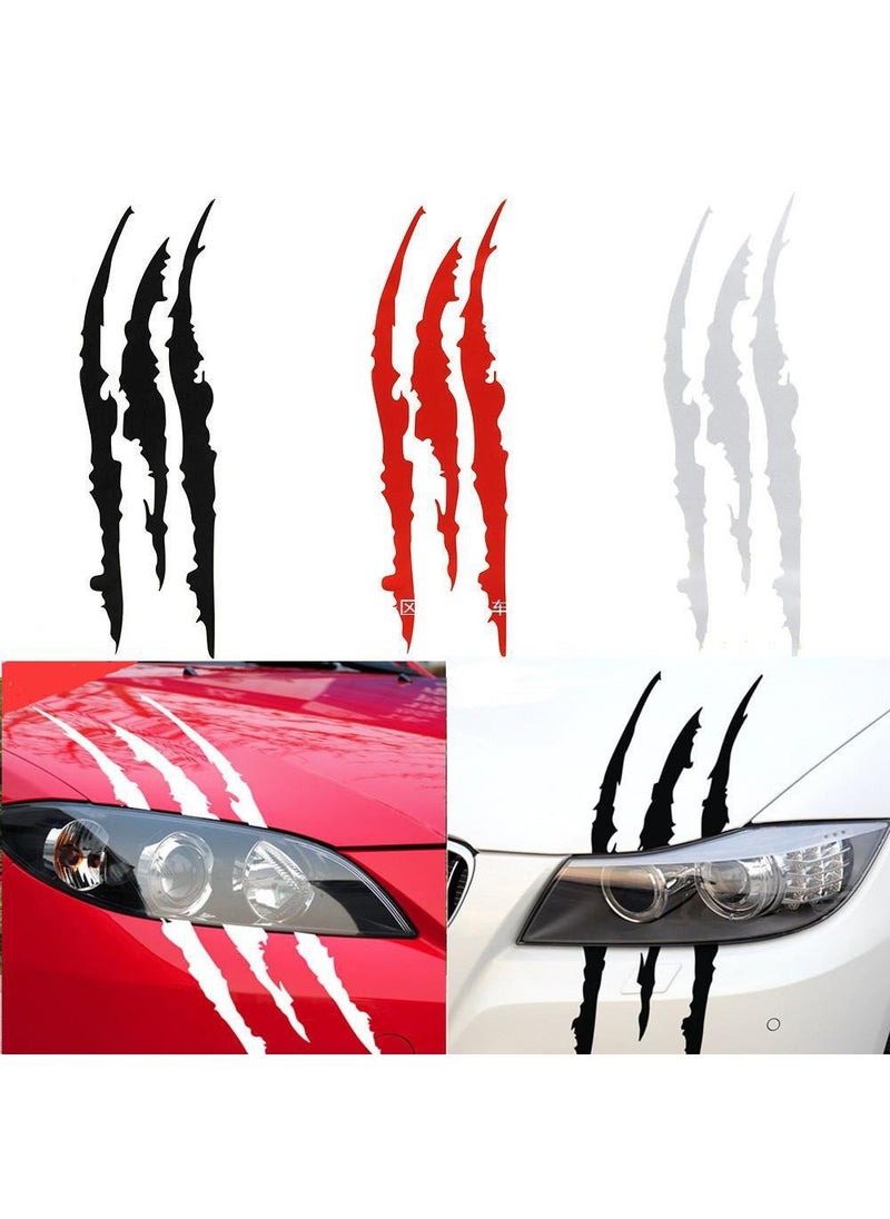 Loquat Car Headlights Decorative Claw Decal Yellow