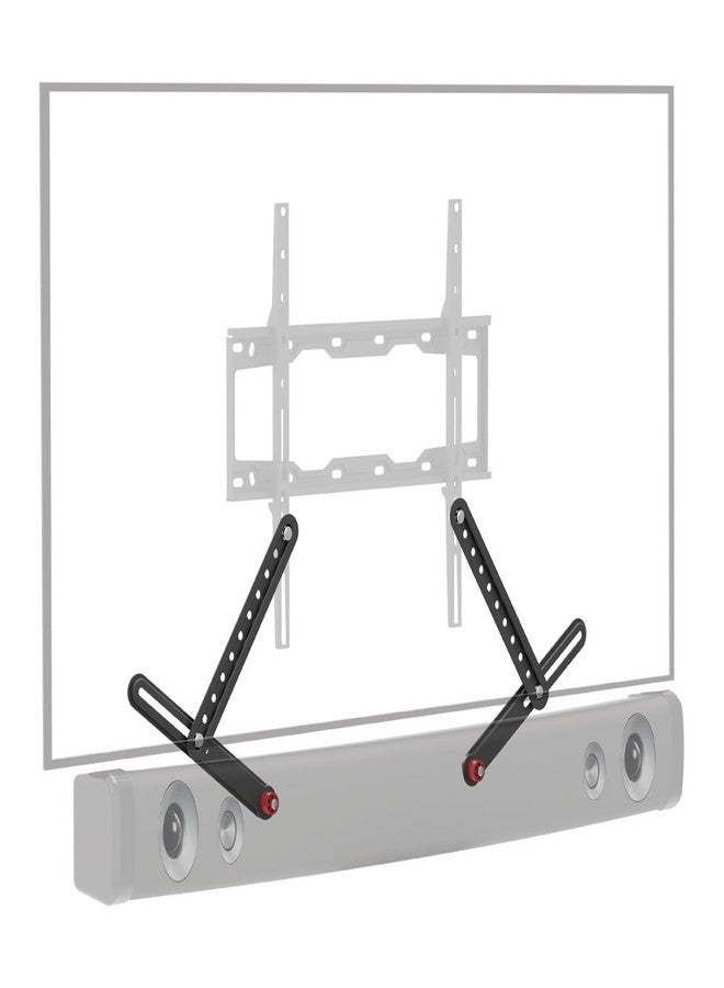 Barkan Soundbar Mount, Adjustable Bracket for Mounting Above or Under The TV, Sizes 13-80 inch, Fits Most of Sound Bars Up to 14 lbs, Easy Assembly Black - Image 1