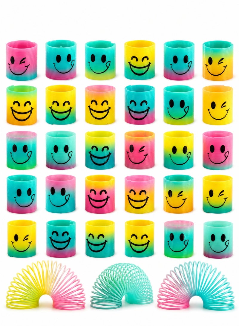 TOY GARDEN 30 Pack Rainbow Spring Magic Fidget Toys, Mini Coil Springs for Kids Party Favors and Birthday Goodie Bag Fillers, Carnival Prizes and Classroom Rewards, Colorful Stress Relief Fidget Toys for Boys and Girls, Fun Bulk Sensory Toys for Playtime - Image 1