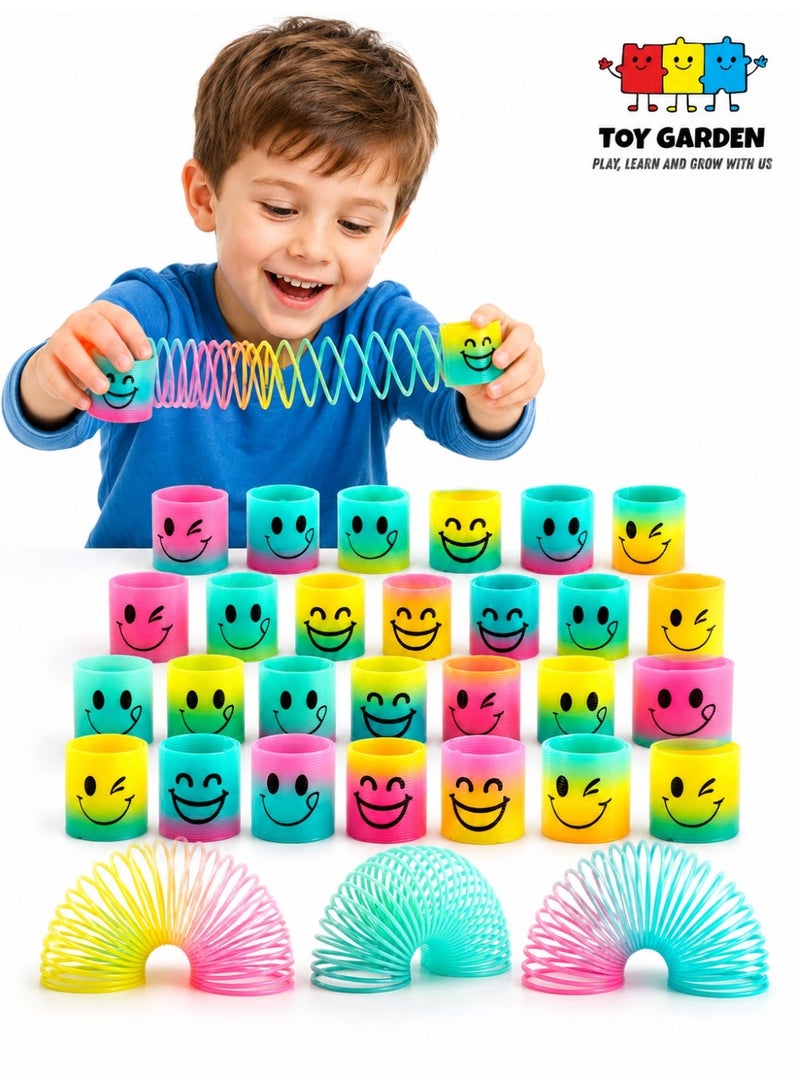 TOY GARDEN 30 Pack Rainbow Spring Magic Fidget Toys, Mini Coil Springs for Kids Party Favors and Birthday Goodie Bag Fillers, Carnival Prizes and Classroom Rewards, Colorful Stress Relief Fidget Toys for Boys and Girls, Fun Bulk Sensory Toys for Playtime - Image 2