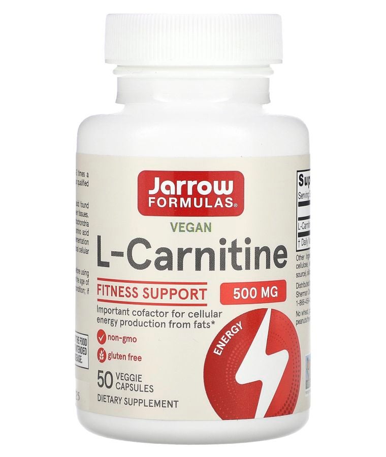 jarrow formulas L-Carnitine 500 mg 50 Veggie Capsules