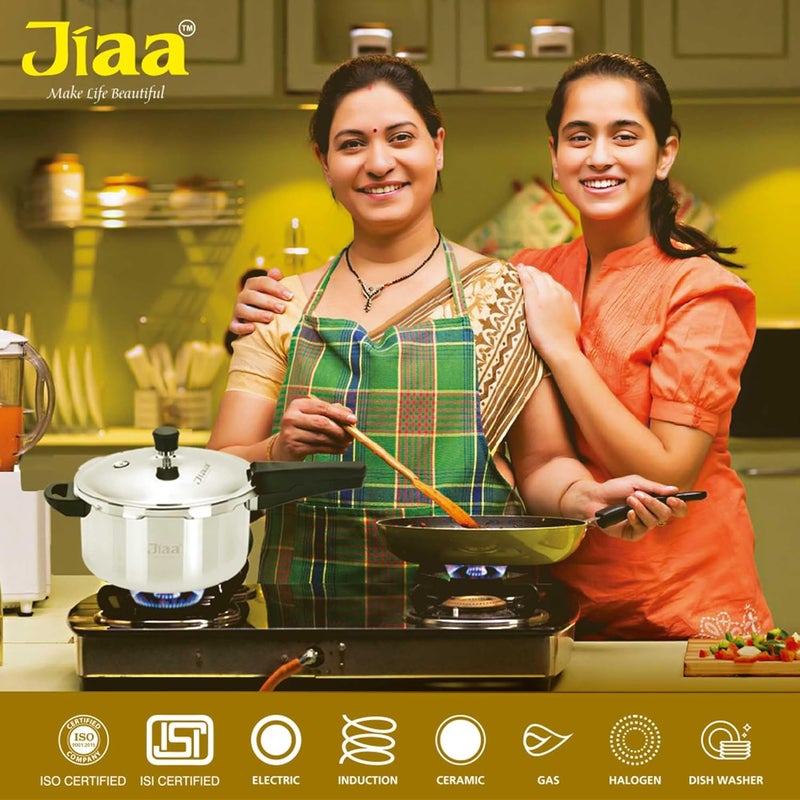 JIAA make life beautiful JIAA TRIPLEXPRO Triply Stainless Steel Pressure Cooker 3L Outer Lid Works on Induction Gas Perfect for Small Families 24 People Durable 3Layer Body ISI Certified 5Year Warranty - Image 5
