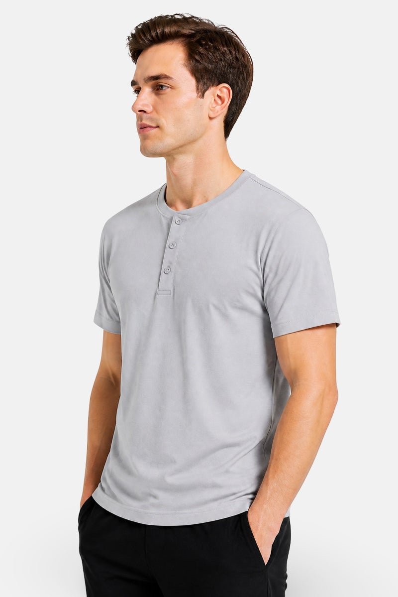 Gaiam Men Slim Fit Short Sleeve Training T-Shirt, Pale Grey - Image 5