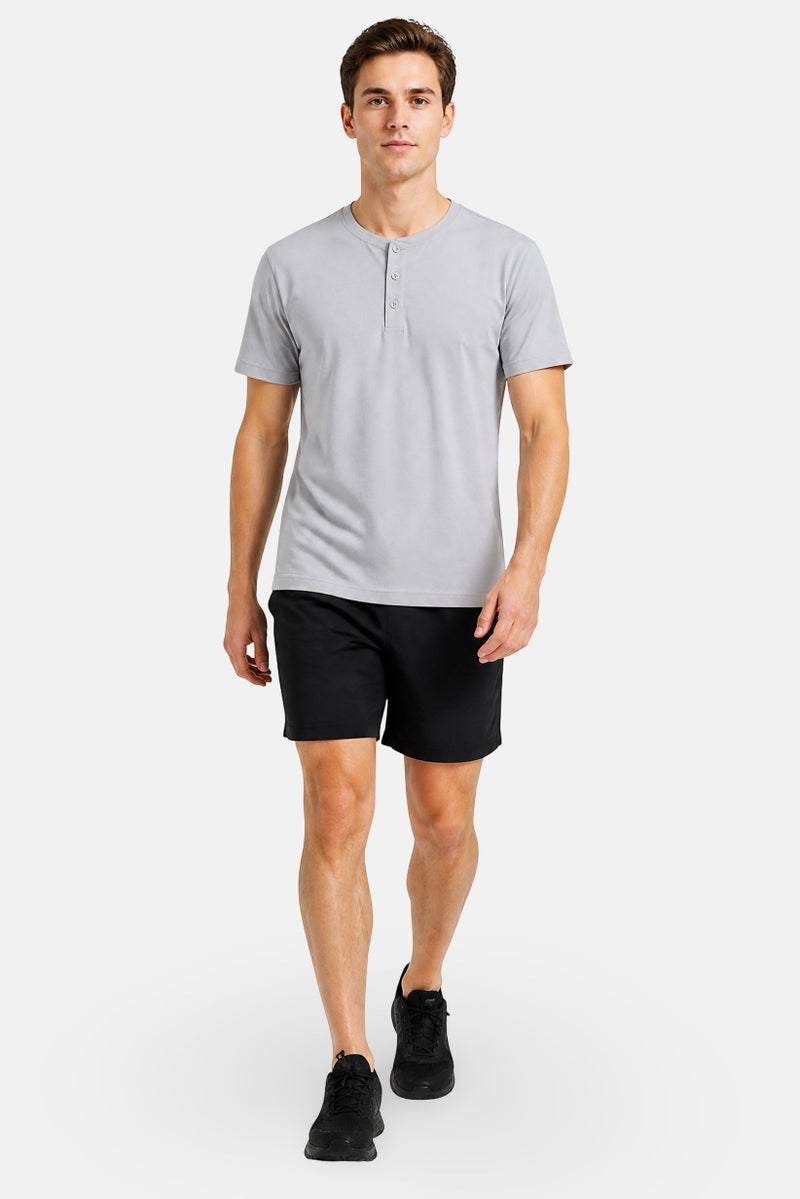 Gaiam Men Slim Fit Short Sleeve Training T-Shirt, Pale Grey - Image 4