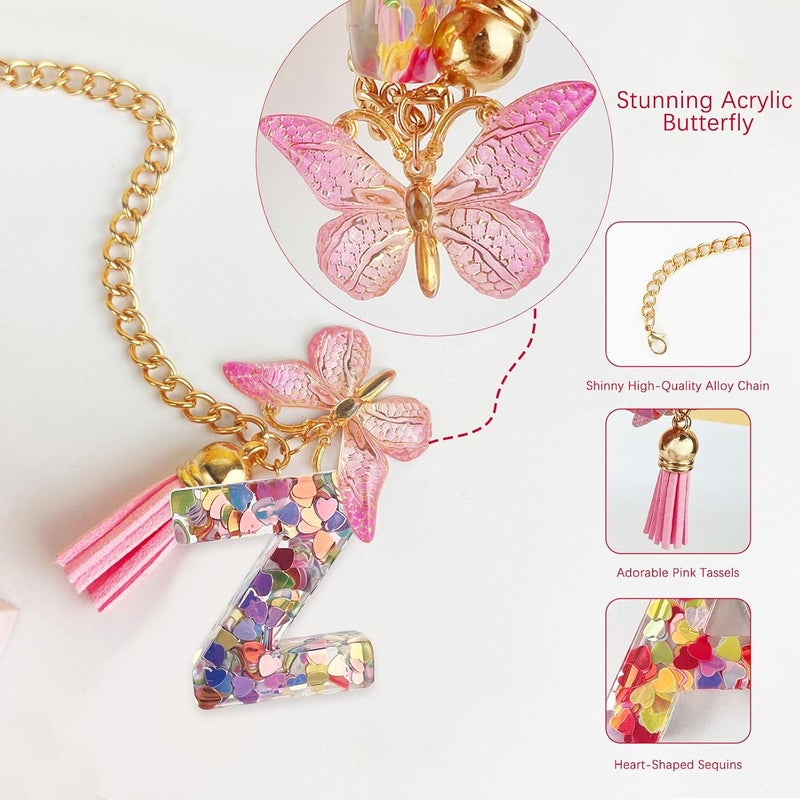 Velaco Letter Charm Accessories for Stanley Cup with Handle, Cute Initial Letter Keychain Handle Charm - Image 4
