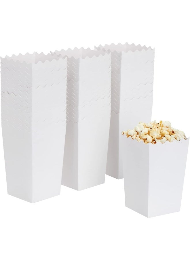 Blue Panda - BLUE PANDA White Popcorn Boxes, Movie Night Decorations (3.3 x 5.5 x 3.5 in, 100-Pack) - Image 1