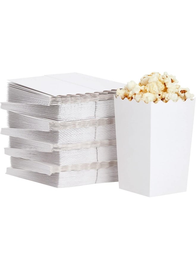 Blue Panda - BLUE PANDA White Popcorn Boxes, Movie Night Decorations (3.3 x 5.5 x 3.5 in, 100-Pack) - Image 1