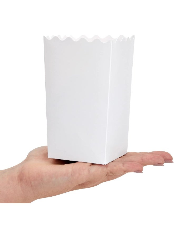 Blue Panda - BLUE PANDA White Popcorn Boxes, Movie Night Decorations (3.3 x 5.5 x 3.5 in, 100-Pack) - Image 1