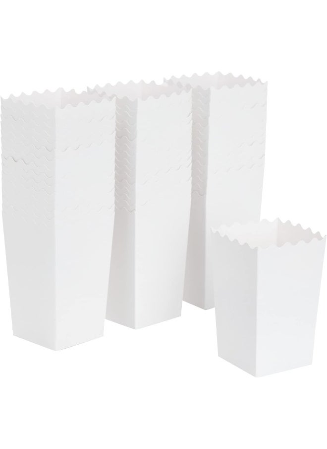 Blue Panda - BLUE PANDA White Popcorn Boxes, Movie Night Decorations (3.3 x 5.5 x 3.5 in, 100-Pack) - Image 1