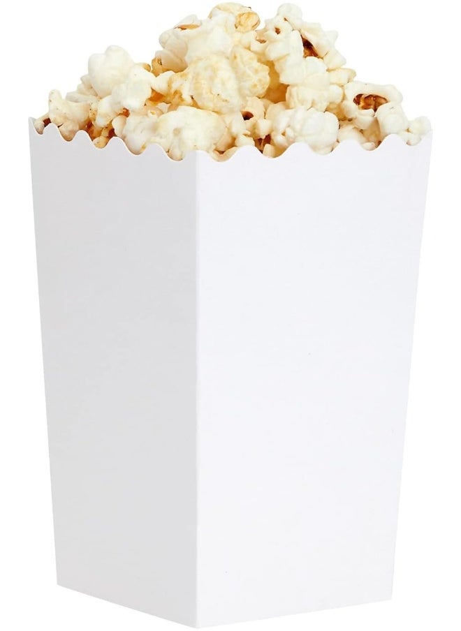 Blue Panda - BLUE PANDA White Popcorn Boxes, Movie Night Decorations (3.3 x 5.5 x 3.5 in, 100-Pack) - Image 1