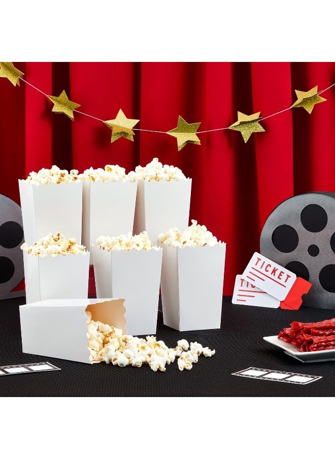Blue Panda - BLUE PANDA White Popcorn Boxes, Movie Night Decorations (3.3 x 5.5 x 3.5 in, 100-Pack) - Image 1