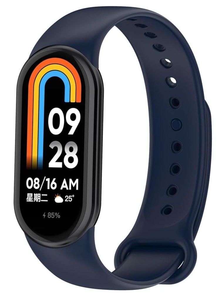 Band Compatible with Xiaomi Mi band 8 / Xiaomi Mi band 9 Replacement Strap, Silicone Skin-Friendly Wrist Strap Adjustable Sports Wristbands for Women Men Xiaomi Band 8/9 - Image 2