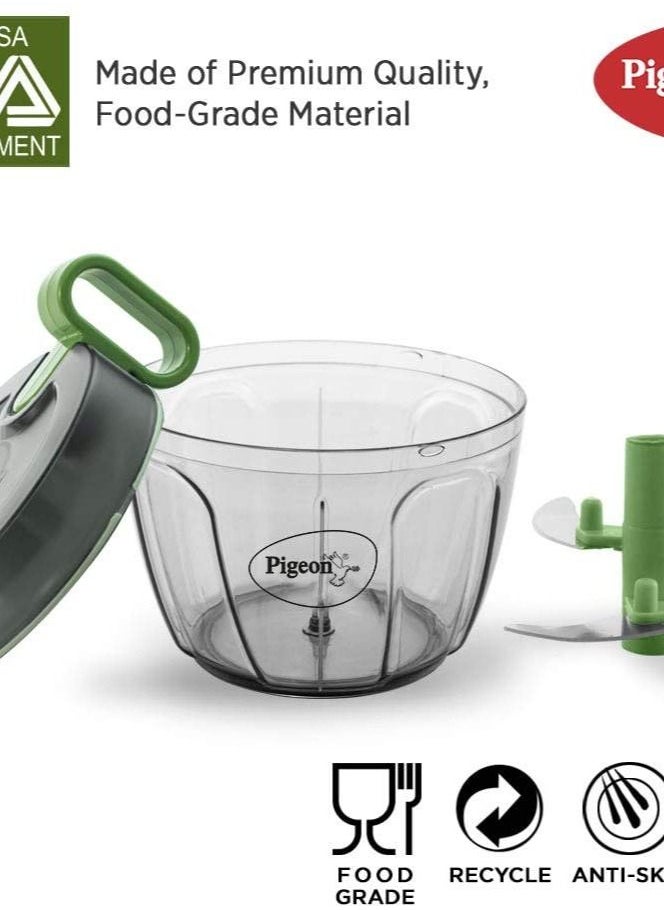 pigeon - Pigeon Large Handy and Compact Chopper with 3 Blades for effortlessly Chopping Vegetables and Fruits , 650 ml, PG-14516 - Image 1