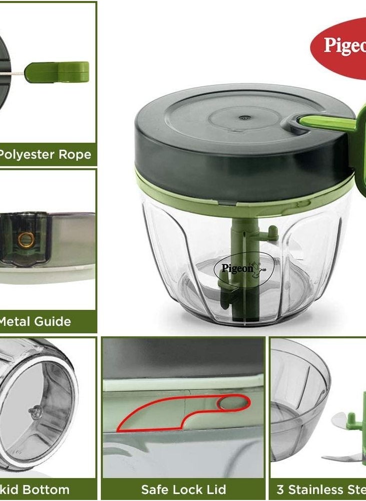 pigeon - Pigeon Large Handy and Compact Chopper with 3 Blades for effortlessly Chopping Vegetables and Fruits , 650 ml, PG-14516 - Image 1