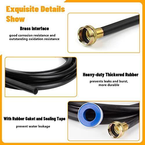 ALOCS 12FT Dehumidifier Drain Hose with 3/4 Inch FHT Connector, 18FFDHMH01 Dehumidifier Hose Compatible with Most Dehumidifier Brands, Corrosion-Resistant Brass Fittings for a Secure, Leak-Proof Connection - Image 4
