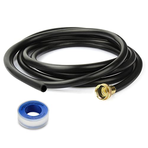 ALOCS 12FT Dehumidifier Drain Hose with 3/4 Inch FHT Connector, 18FFDHMH01 Dehumidifier Hose Compatible with Most Dehumidifier Brands, Corrosion-Resistant Brass Fittings for a Secure, Leak-Proof Connection - Image 1