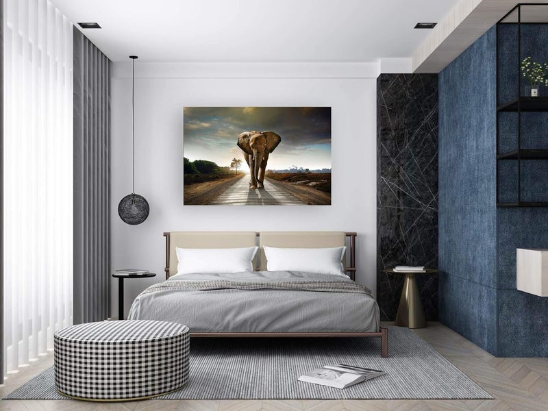 Muolunna D1269 Elephant Canvas Prints Wall Art - Image 3