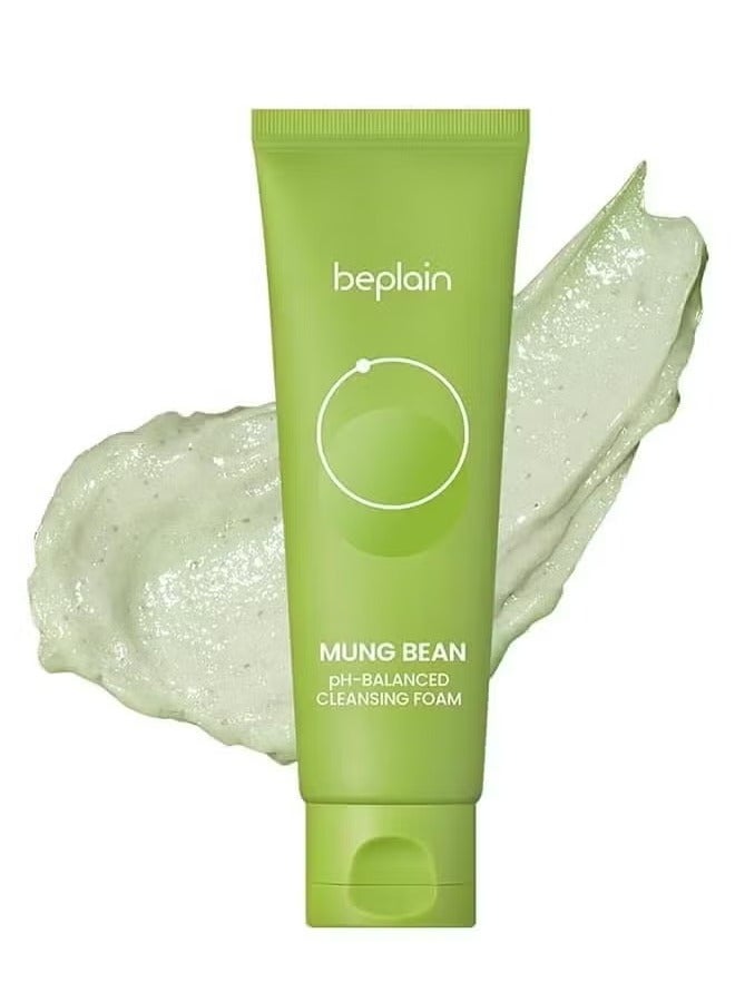 beplain Mung Bean PH Balanced Cleansing Foam 80ml, Gentle Scent Free Natural Cleanser, Face Wash for Acne prone, Dry, Oily Skin - Image 1