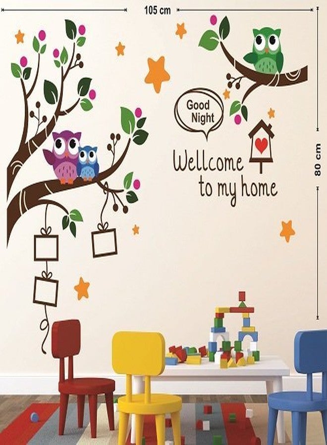 Wallstick Good Night-Kids Room Wall Sticker with Photo Frame(Vinyl, 105cm x 80cm, Multicolor) - Image 2