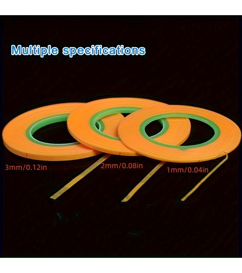 3 Rolls High Adhesion Masking Tape 1mm 2mm 3mm Hand Tearable Textured Paper - Image 4