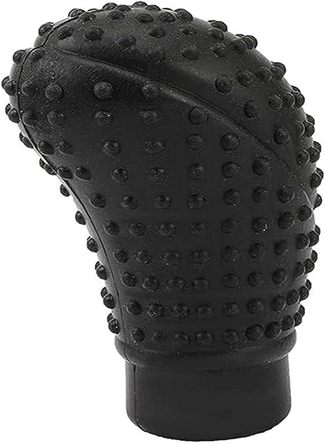SARTE Car Gear Knob Protector Silicone Gear Shifter Cover for Anti-Scratch Car Gear Knob Cover and Dust Proof Nonslip Gear Cover for Car Universal Fit Silicon Car Gear Knob Stylish- Hockey (Black) - Image 4