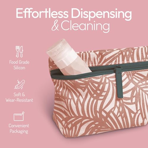 PiyuBind 4Pcs Travel Bottle Set for Toiletries, Leak-Proof Travel Bottles, Travel Containers with Bag, Squeezable Travel Accessories for Lotion, Shampoo, Conditioner, Skincare (100ml 4 Toiletries Bottle) - Image 4