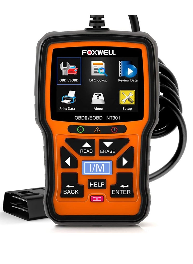 Foxwell NT301 OBD2 Scanner Professional Mechanic OBDII Diagnostic Code Reader Tool for Check Engine Light - Image 2