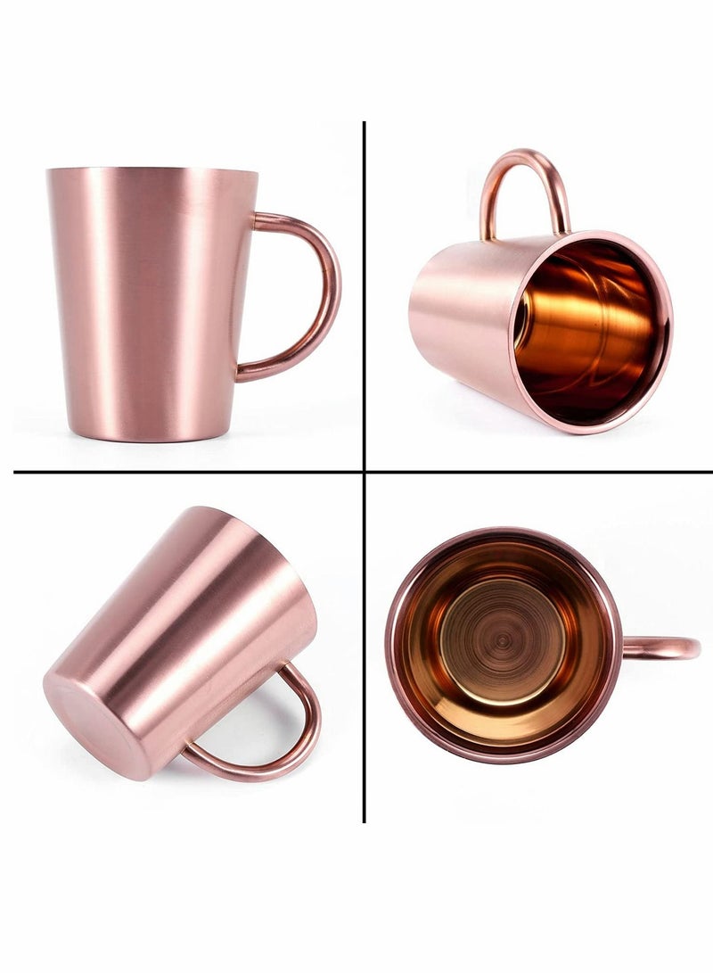 SYOSI Coffee Cup Double Walled Coffee Mug Reusable Thermos Mug 304 Stainless Steel Insulated Coffee Cup Vacuum Thermal Mug Travel Mug Beer Cup Teacup Coffee Cup with Handgrip - Image 2
