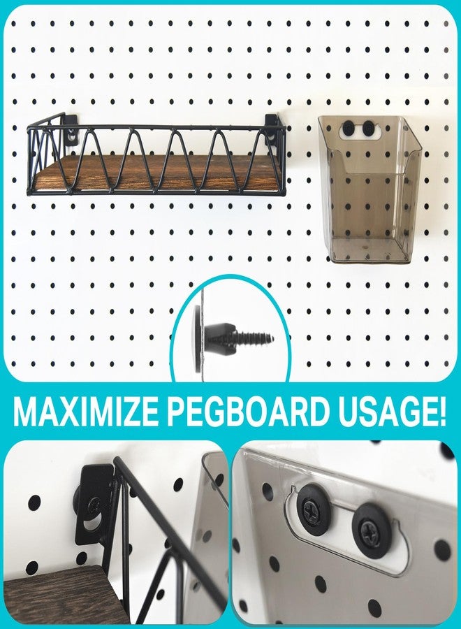 G.CORE Pegboard Peg Hooks Accessories - 40 Set Pegs with Inserts and Screw Fit 1/4 Pegboards Multi-Functional for Hanging and Mounting - Utility Tool Hanger Organizers (Large Size) - Image 5
