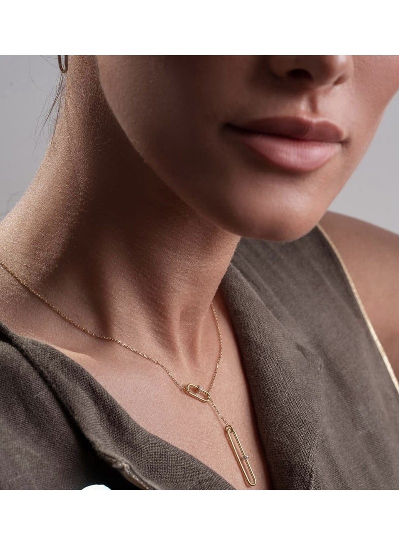 Ruby Art Gold 18K Pure Gold Necklace for girl -3.07 Gram - Image 2