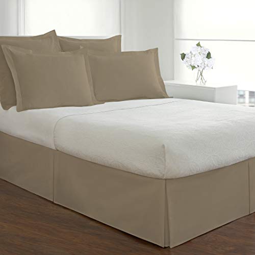 FRESH IDEAS Poplin Tailored Pillow Sham, Euro, 26x26 inches, Mocha - Image 3