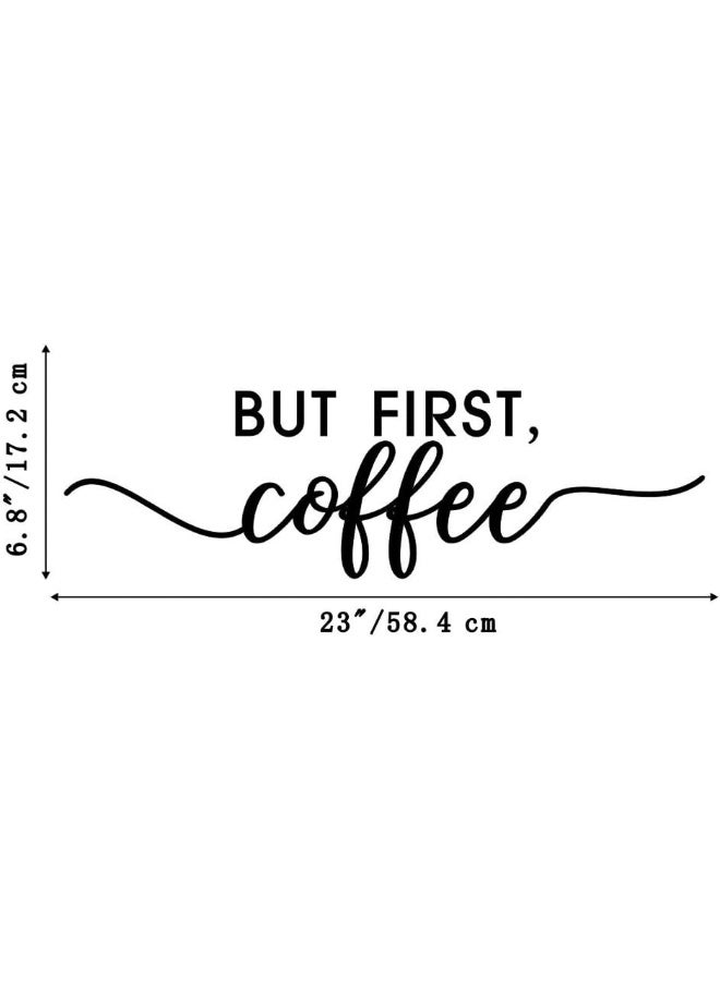 IARTTOP But First Coffee Quote Wall Decal, Inspirational Life Wall Sticker for Coffee Shop Decoration, Kitchen Home Wall Art, Black - Image 4
