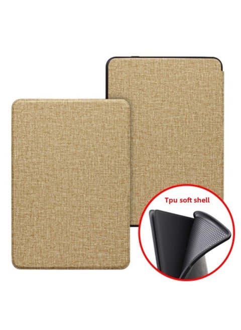 Applicable Kindle Protective Case Paperwhite4/3 E-book Leather Case 2019kindle658 Youth Version Shell-Color:Brown-Applicable Model:KPW4