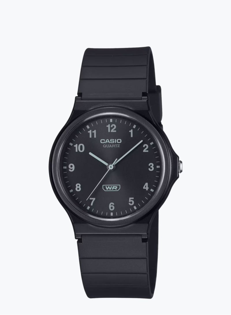 CASIO Analog Resin Band Round Shape Wrist Watch MQ-24B-1BDF - Image 1