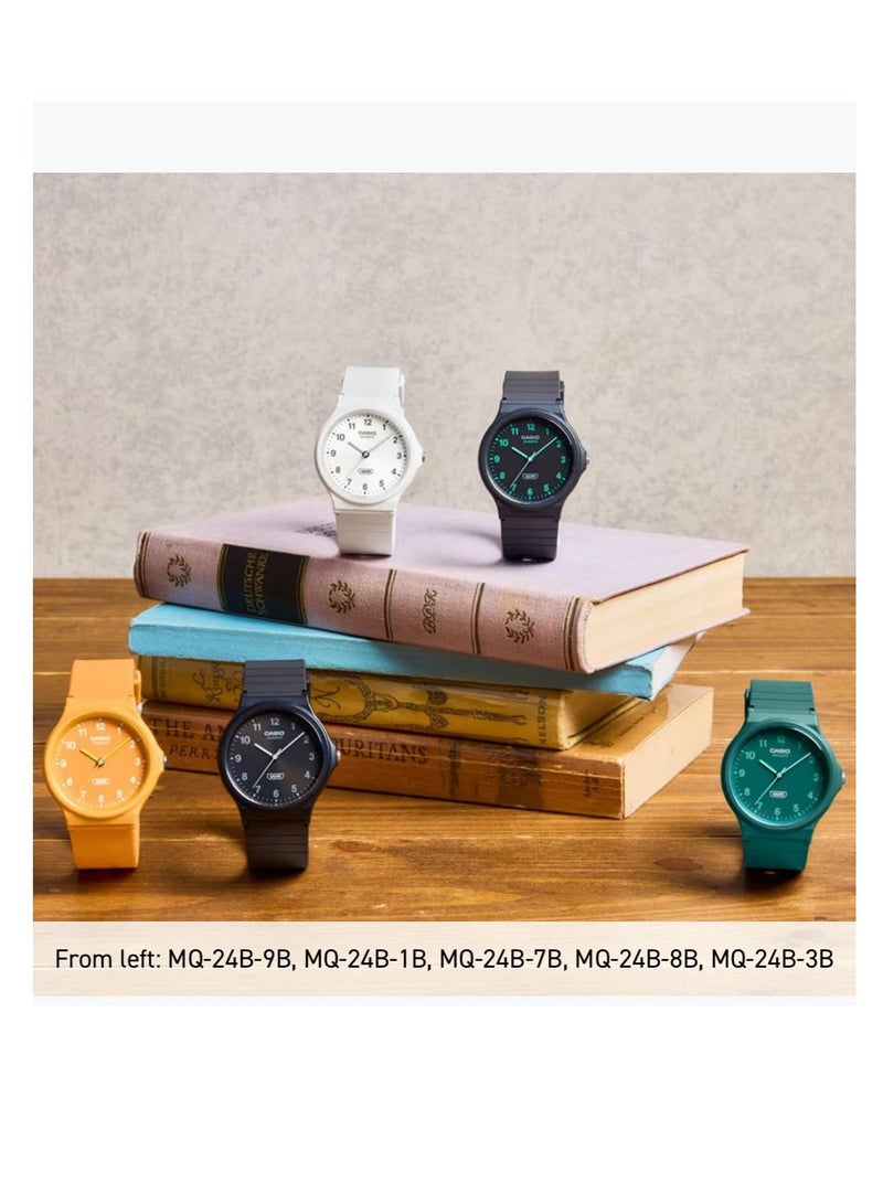 CASIO Analog Resin Band Round Shape Wrist Watch MQ-24B-1BDF - Image 5